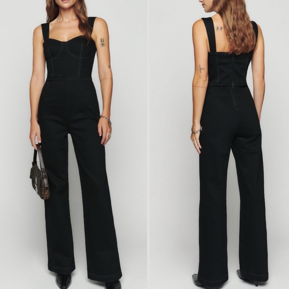 Reformation Black Jumpsuit